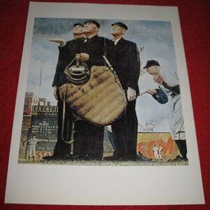 vintage Norman Rockwell: Rained Out - 10" x 13" Book Plate Print